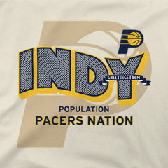 NBA - Indiana Pacers Stadium Essentials Unisex Greetings From T-Shirt - Natural