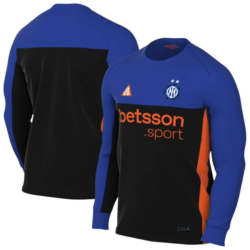Nike Inter Milan 2025/26 Stadium Replica Long Sleeve Jerseys - Blue