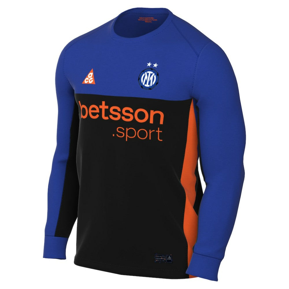 Nike Inter Milan 2025/26 Stadium Replica Long Sleeve Jerseys - Blue