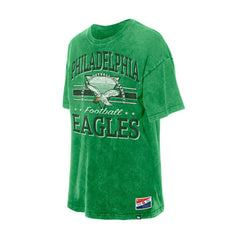 Philadelphia Eagles New Era Women's Throwback Oversized T-Shirt Kelly Green - NFL