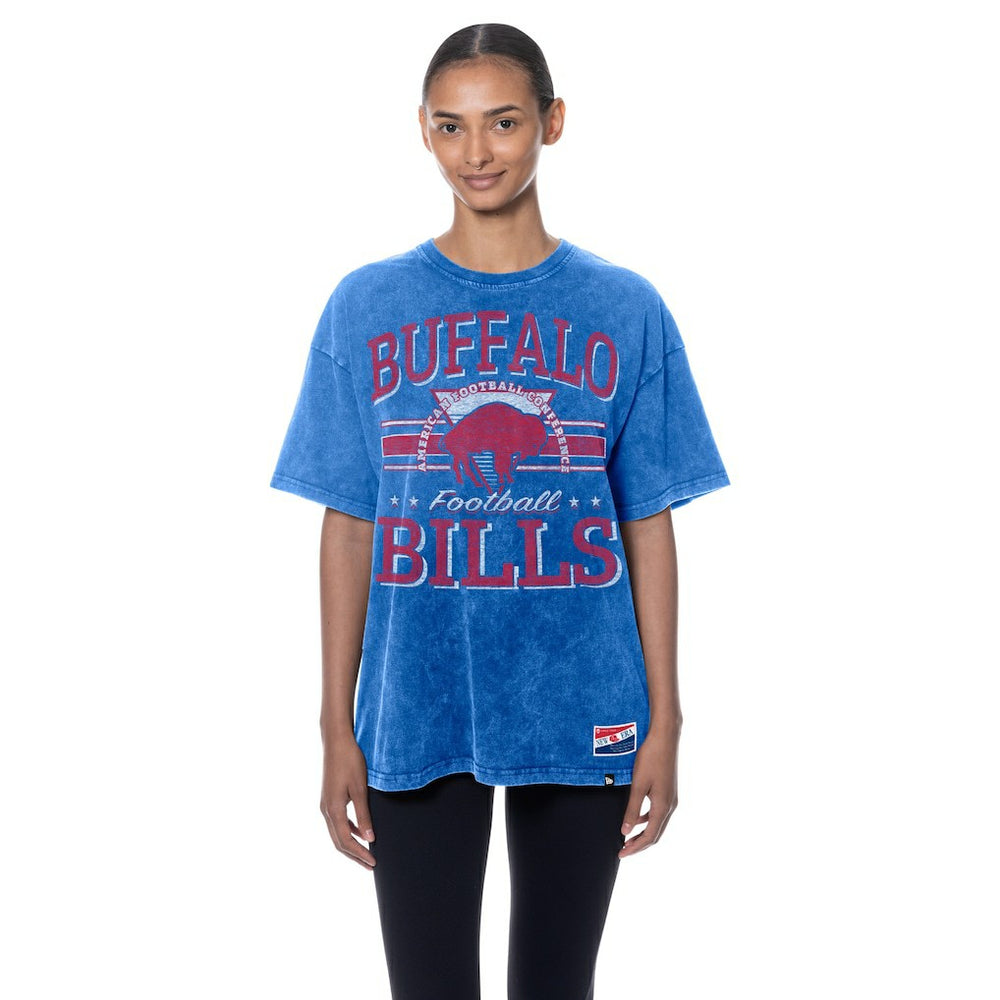 Buffalo Bills New Era Women's Throwback Oversized T-Shirt Royal - NFL