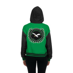 Philadelphia Eagles New Era Women's Throwback Full-Snap Hooded Jacket Kelly Green - NFL