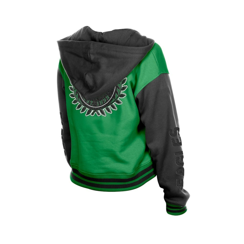 Philadelphia Eagles New Era Women's Throwback Full-Snap Hooded Jacket Kelly Green - NFL