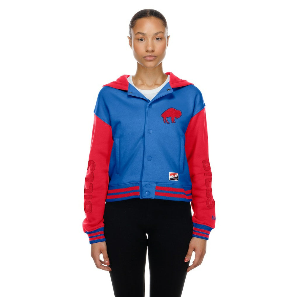 Buffalo Bills New Era Women's Throwback Full-Snap Hooded Jacket Royal - NFL