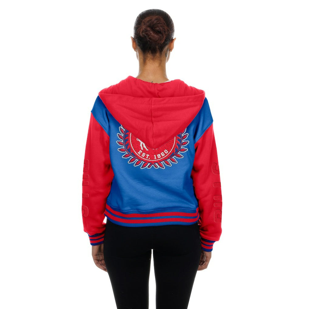 Buffalo Bills New Era Women's Throwback Full-Snap Hooded Jacket Royal - NFL