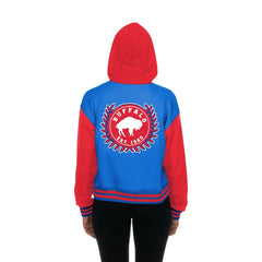 Buffalo Bills New Era Women's Throwback Full-Snap Hooded Jacket Royal - NFL