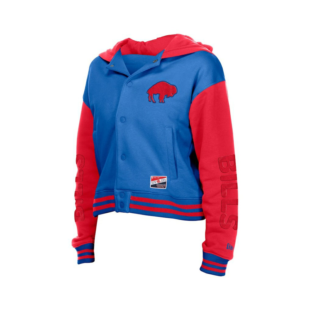 Buffalo Bills New Era Women's Throwback Full-Snap Hooded Jacket Royal - NFL