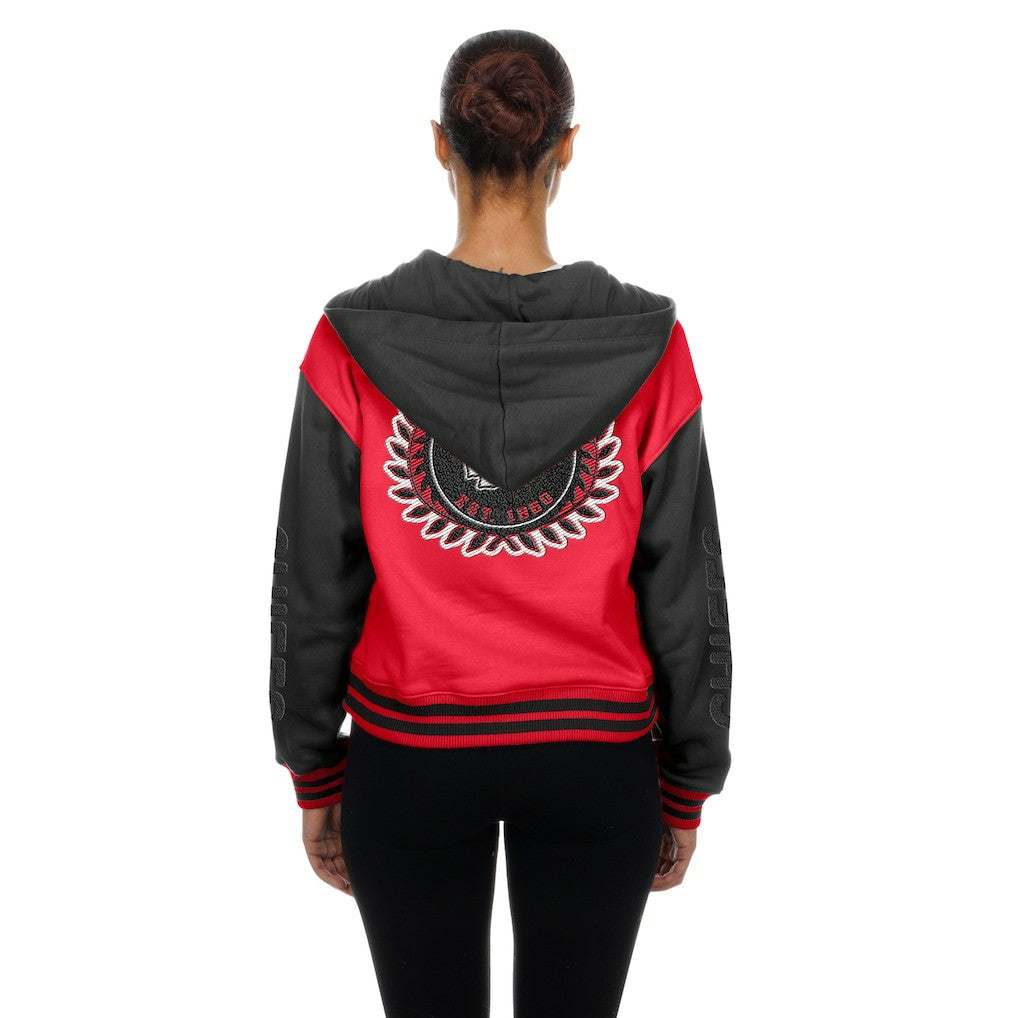 Kansas City Chiefs New Era Women's Throwback Full-Snap Hooded Jacket Red - NFL