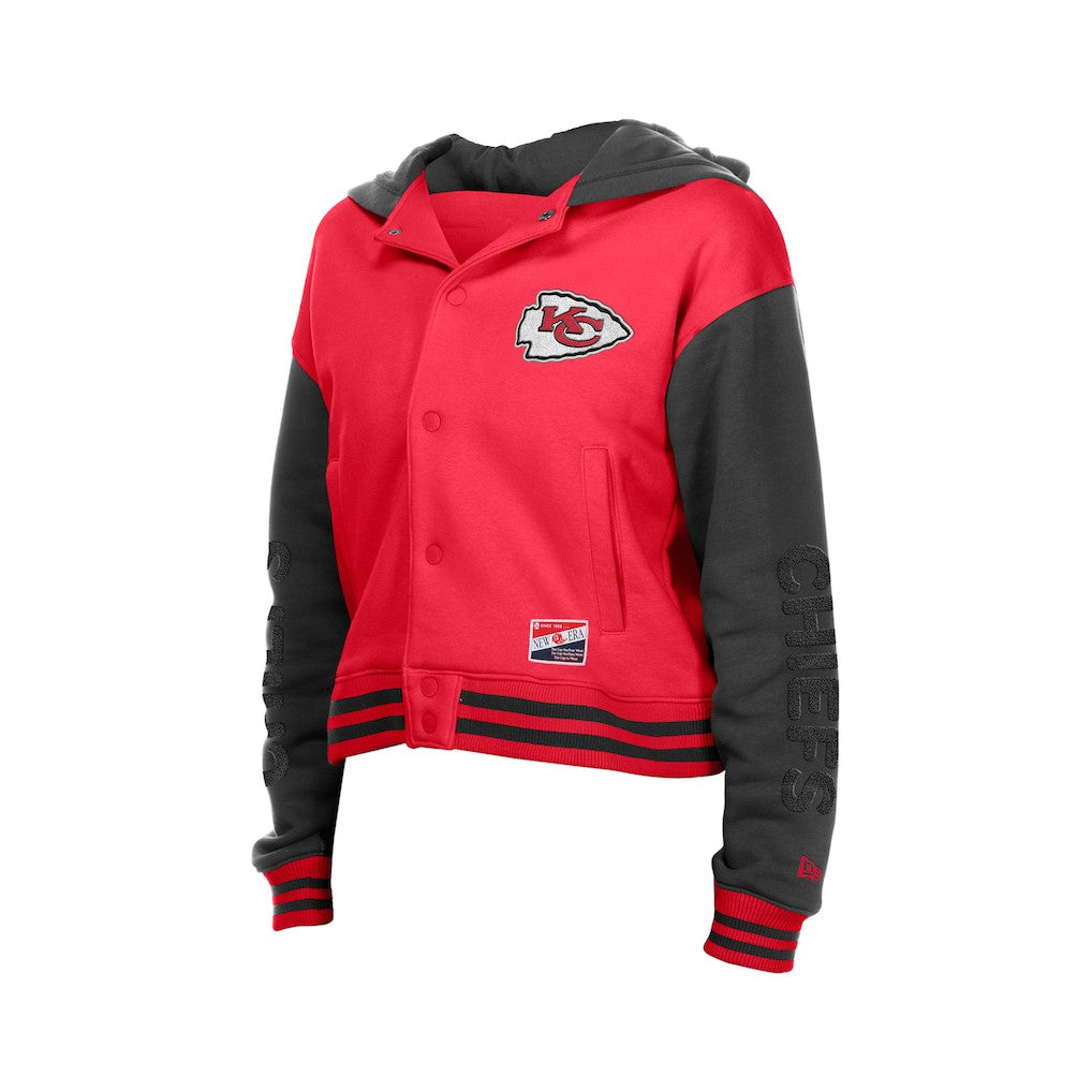 Kansas City Chiefs New Era Women's Throwback Full-Snap Hooded Jacket Red - NFL