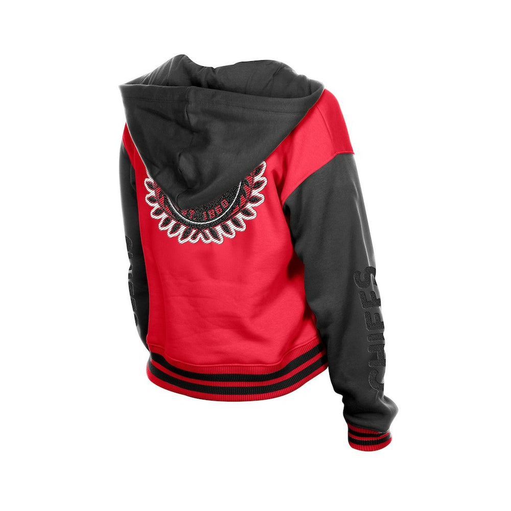 Kansas City Chiefs New Era Women's Throwback Full-Snap Hooded Jacket Red - NFL