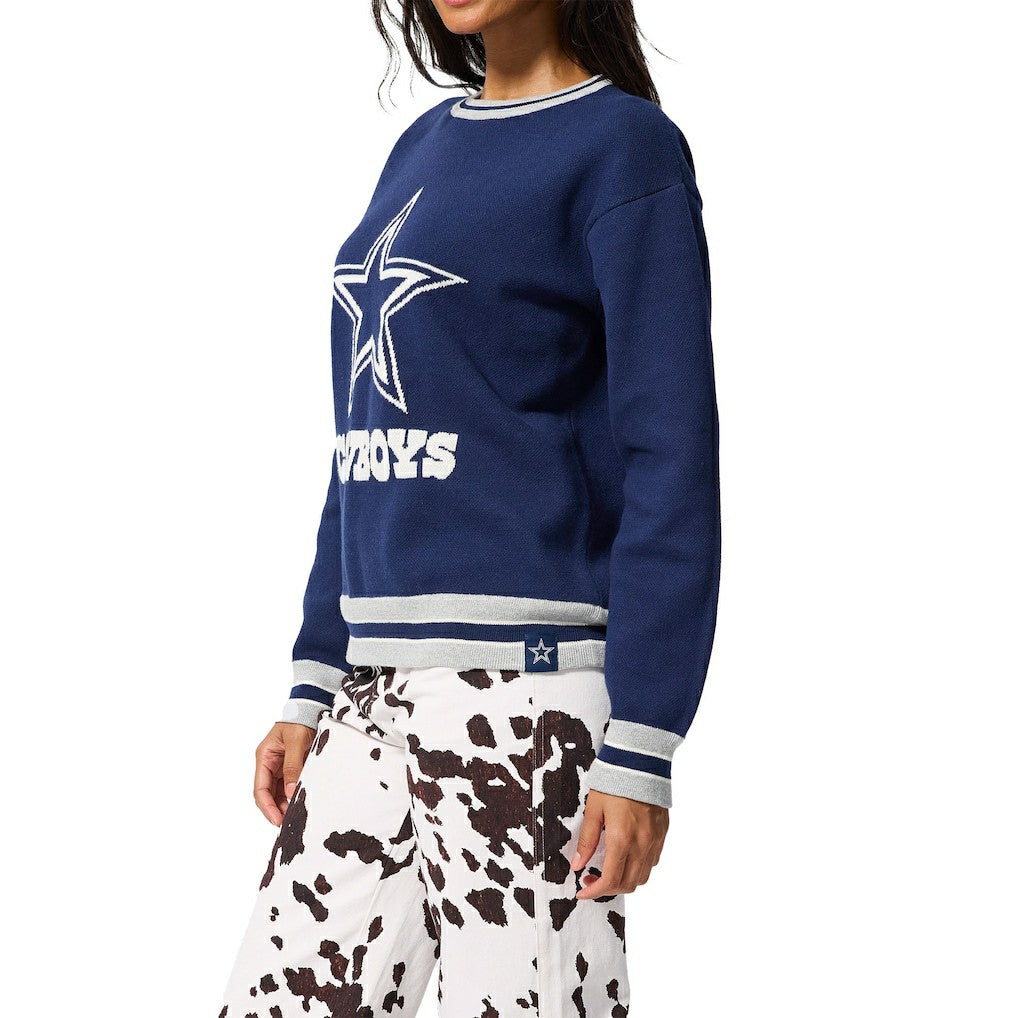 Dallas Cowboys Terez Unisex Logo Crew Neck Sweater Navy - NFL