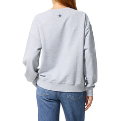 Dallas Cowboys Terez Women's Retro Gems Fleece Crewneck Sweatshirt Gray - NFL