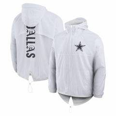 Dallas Cowboys Type Play Down Full-Zip Jacket White - Fanatics
