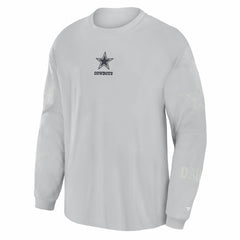 Dallas Cowboys Oversized Type Play Long Sleeve T-Shirt Gray - Fanatics
