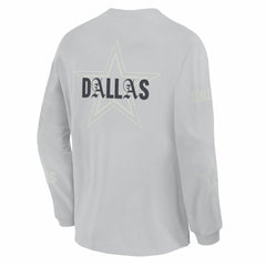 Dallas Cowboys Oversized Type Play Long Sleeve T-Shirt Gray - Fanatics