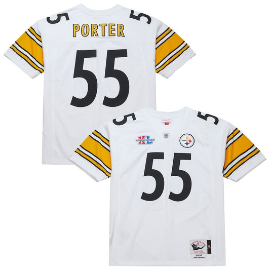 Joey Porter Pittsburgh Steelers 2005 Authentic Throwback Retired Player Jersey - White discount | NFL Jerseys