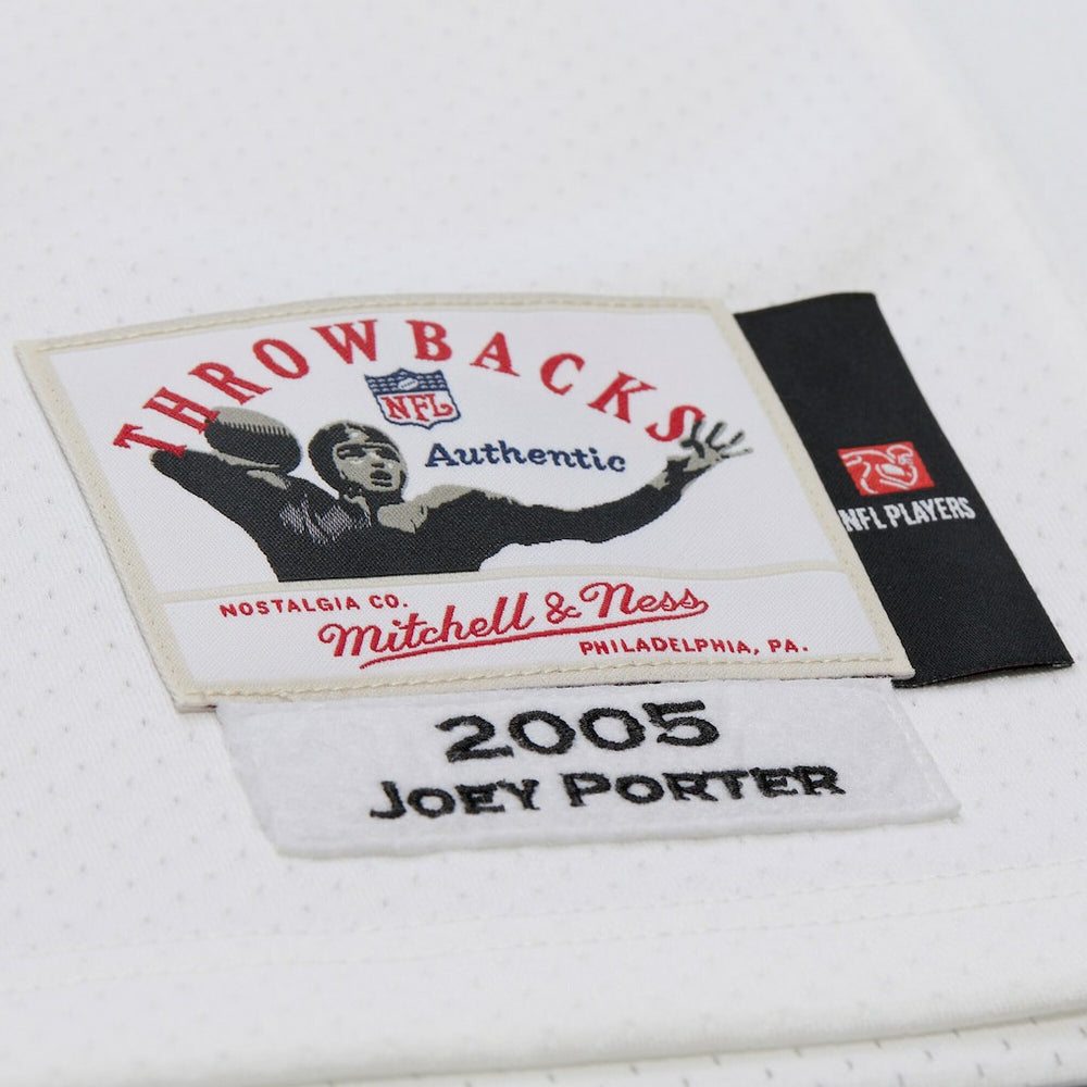 Joey Porter Pittsburgh Steelers 2005 Authentic Throwback Retired Player Jersey White - Mitchell & Ness