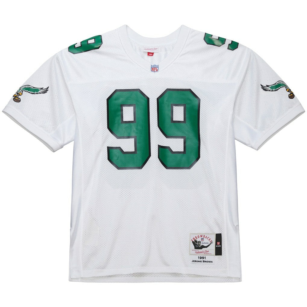 Jerome Brown Philadelphia Eagles 1991 Authentic Throwback Retired Player Jersey White - Mitchell & Ness