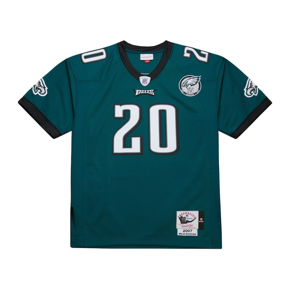 Brian Dawkins Philadelphia Eagles 2007 Authentic Throwback Retired Player Jersey Green - Mitchell & Ness