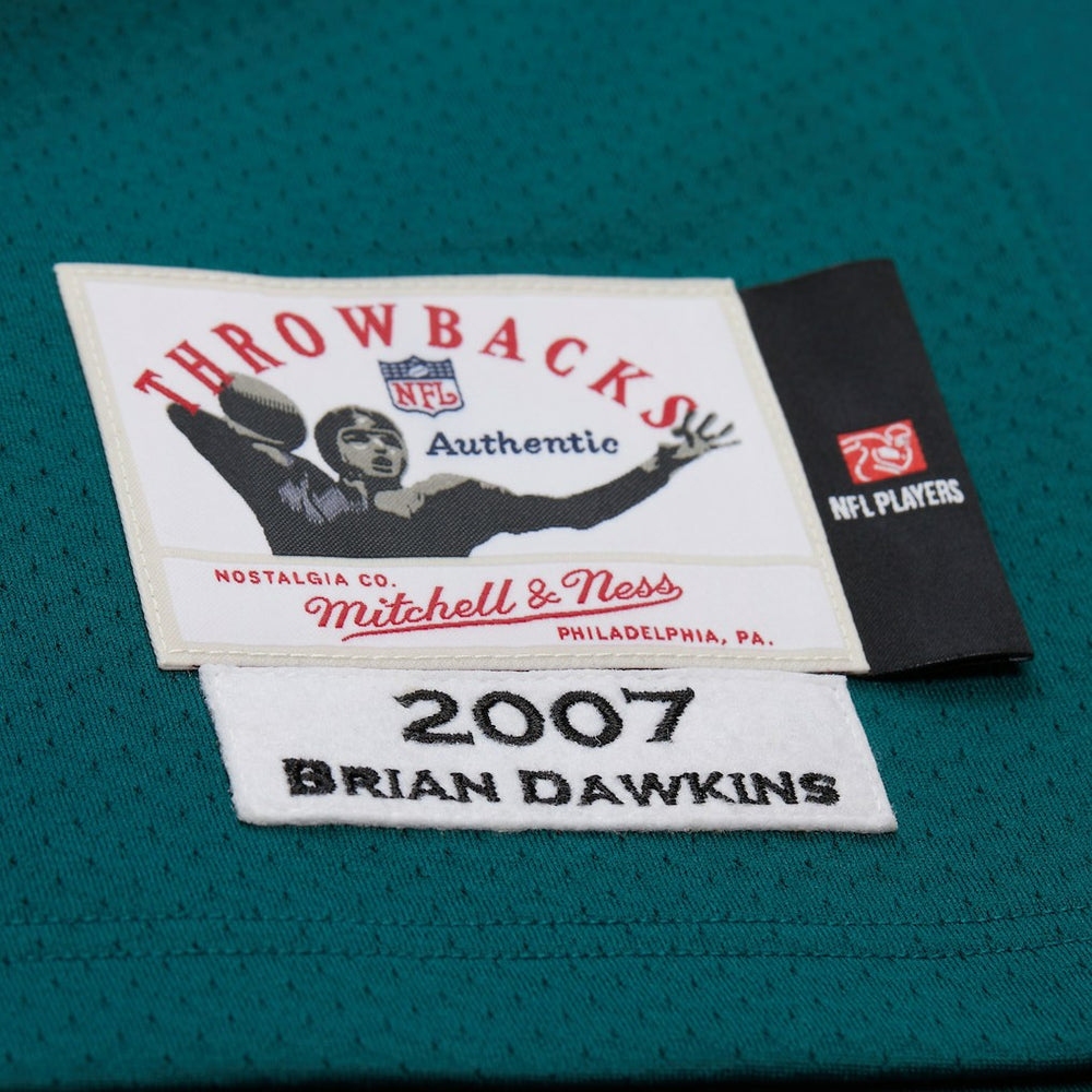 Brian Dawkins Philadelphia Eagles 2007 Authentic Throwback Retired Player Jersey Green - Mitchell & Ness