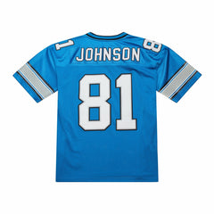 Calvin Johnson Detroit Lions 2007 Authentic Throwback Retired Player Jersey Blue - Mitchell & Ness