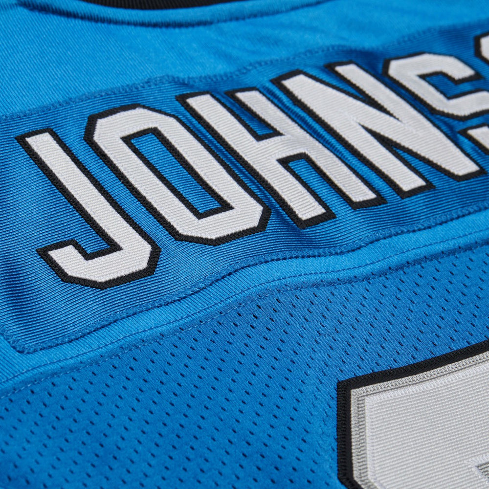 Calvin Johnson Detroit Lions 2007 Authentic Throwback Retired Player Jersey Blue - Mitchell & Ness