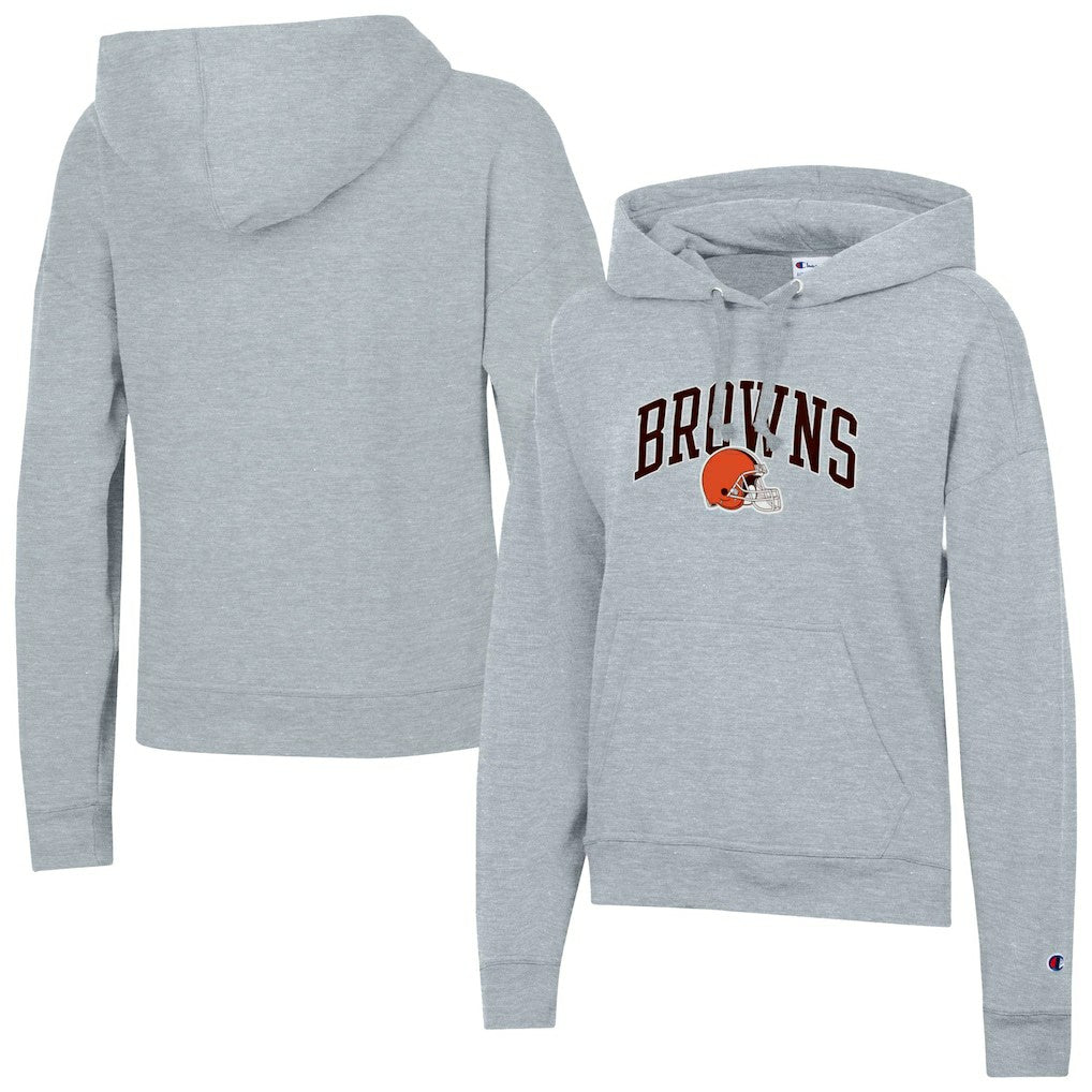 Cleveland Browns Champion Women's Powerblend Hoodie Heather Gray - NFL