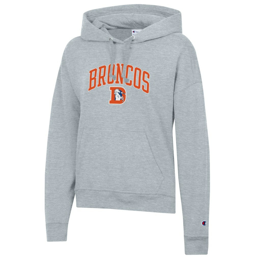 Denver Broncos Champion Women's Powerblend Hoodie Heather Gray - NFL