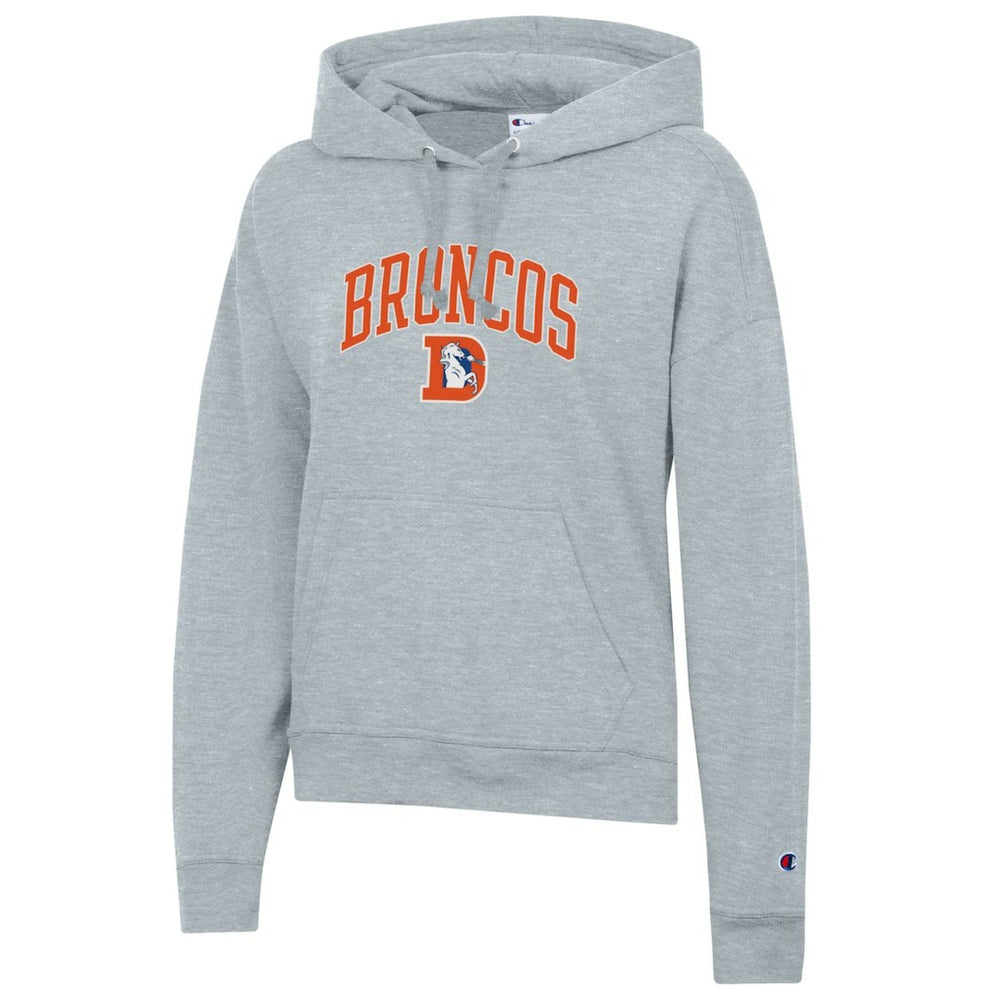 Denver Broncos Champion Women's Powerblend Hoodie Heather Gray - NFL