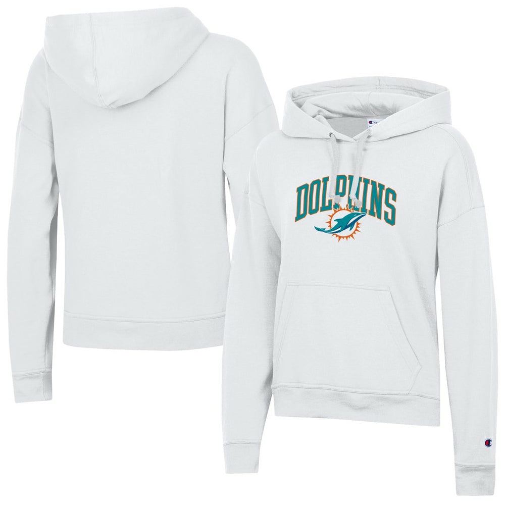 Miami Dolphins Champion Women's Powerblend Hoodie White - NFL