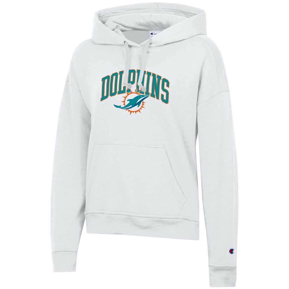 Miami Dolphins Champion Women's Powerblend Hoodie White - NFL