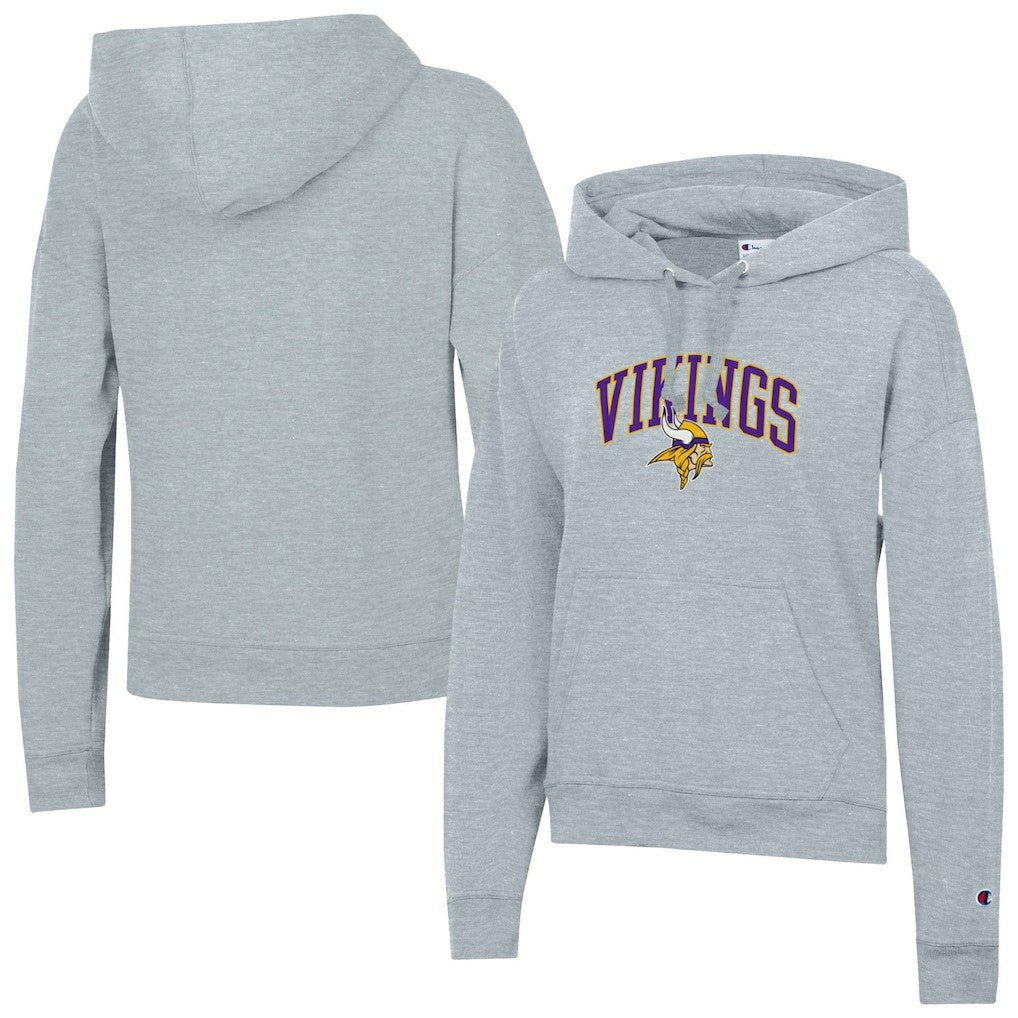 Minnesota Vikings Champion Women's Powerblend Hoodie Heather Gray - NFL