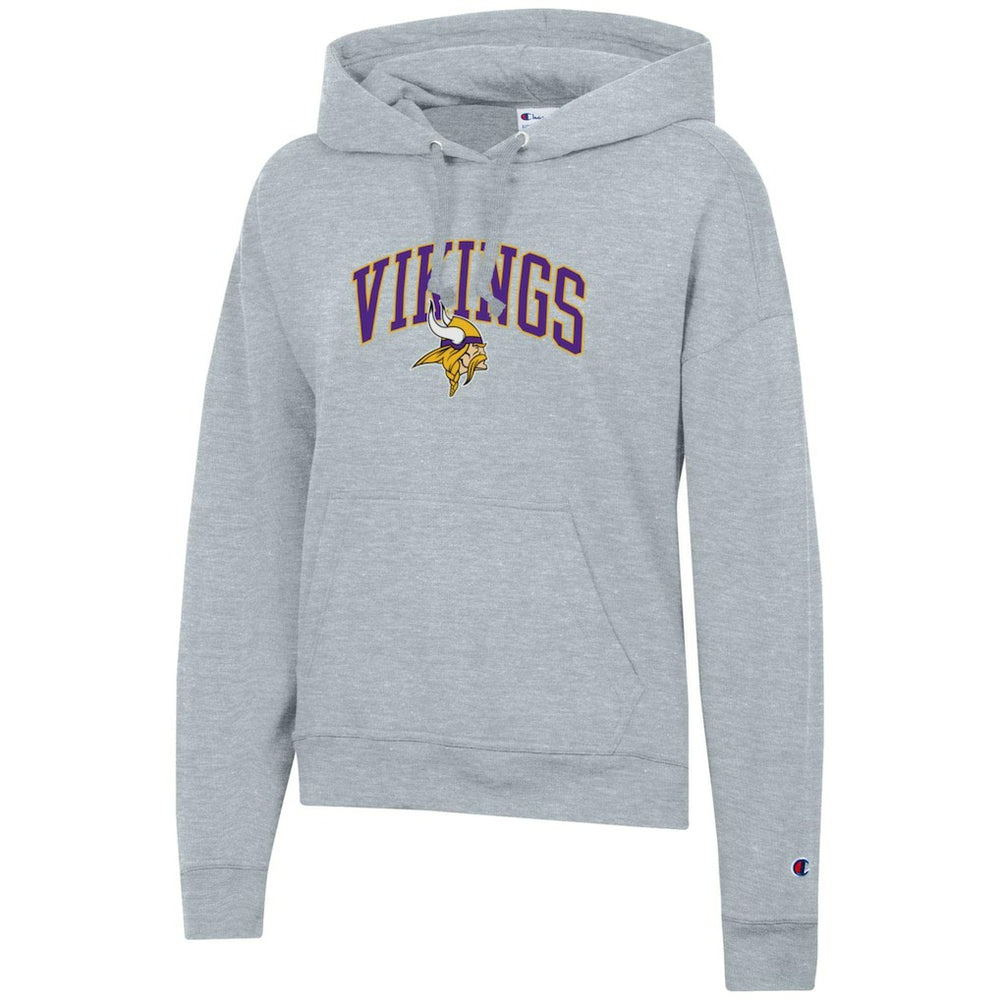 Minnesota Vikings Champion Women's Powerblend Hoodie Heather Gray - NFL