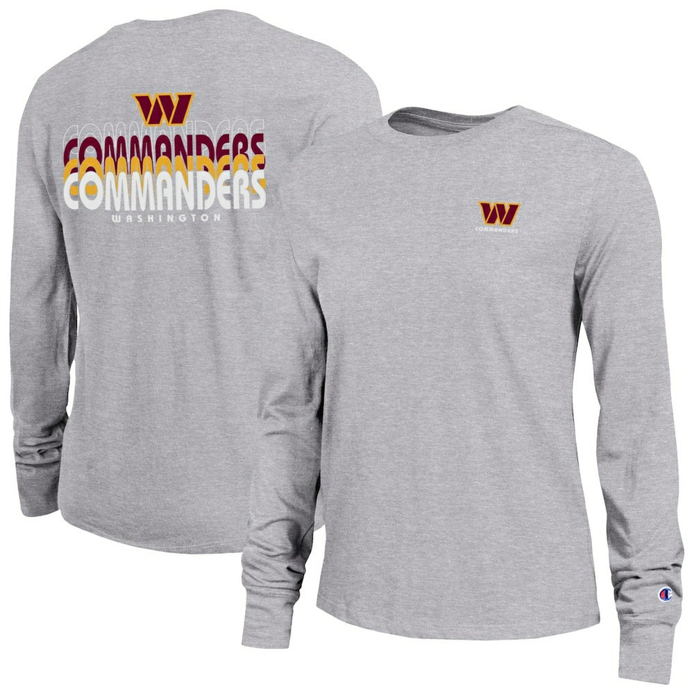 Washington Commanders Champion Women's Core Long-Sleeve T-Shirt Heather Gray - NFL