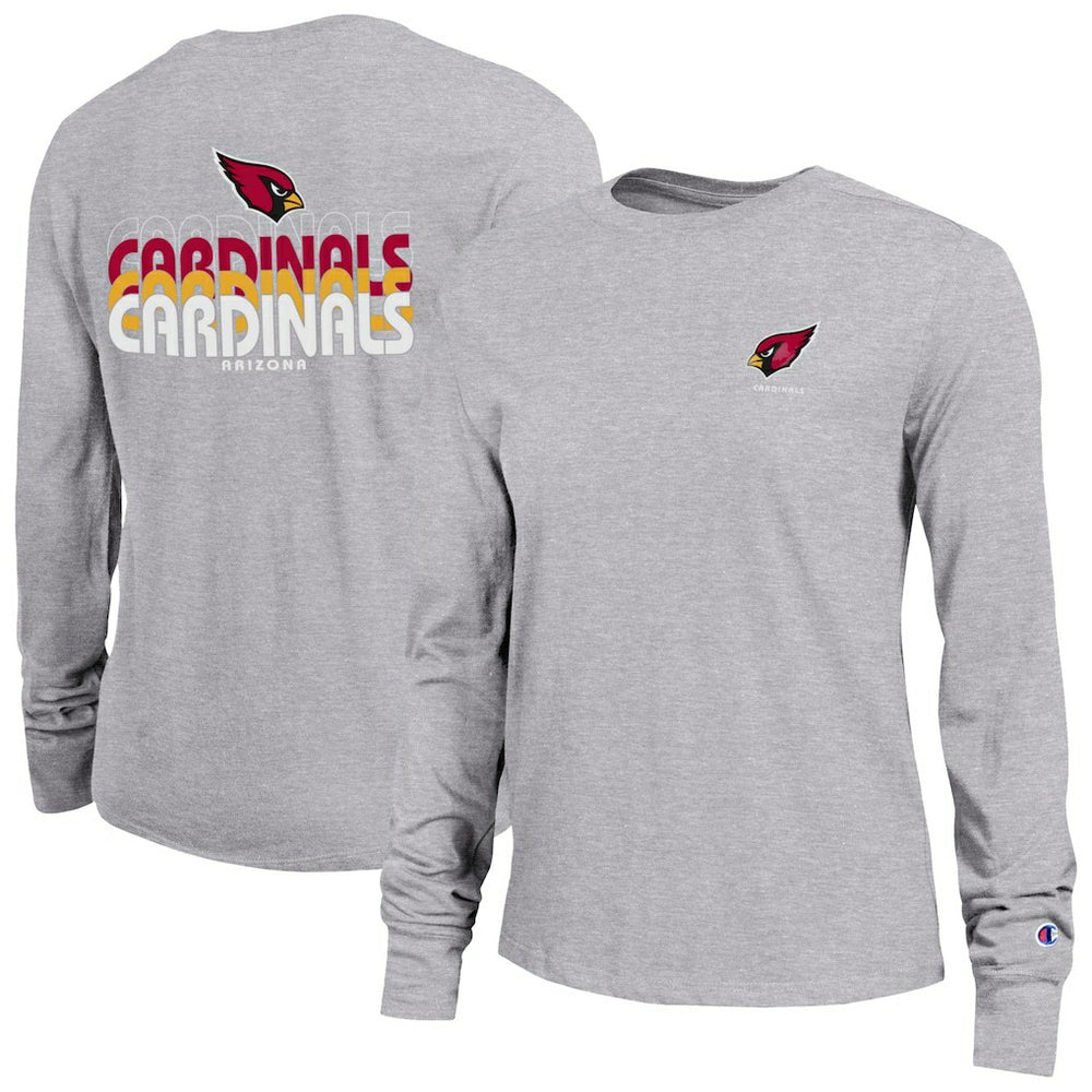 Arizona Cardinals Champion Women's Core Long-Sleeve T-Shirt Heather Gray - NFL