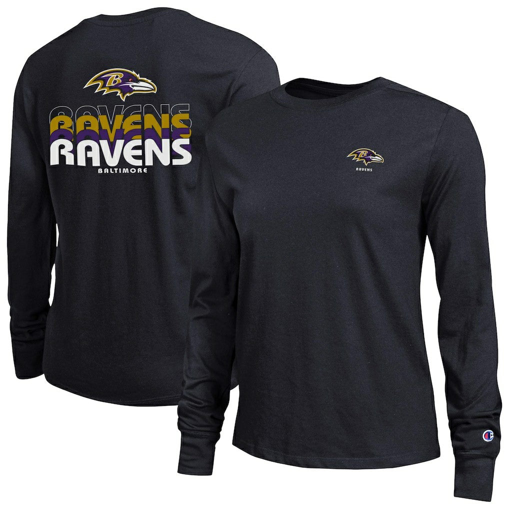 Baltimore Ravens Champion Women's Core Long-Sleeve T-Shirt Black - NFL