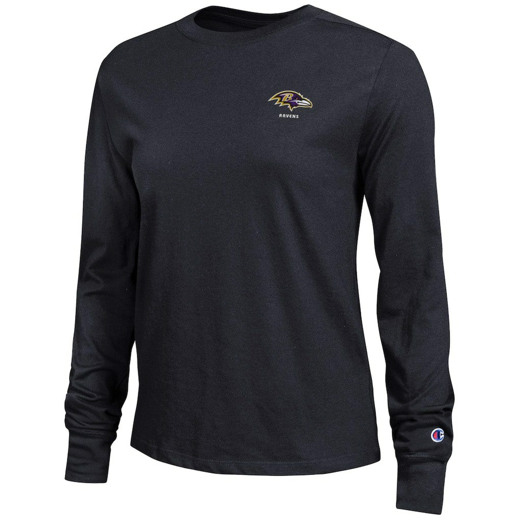 Baltimore Ravens Champion Women's Core Long-Sleeve T-Shirt Black - NFL