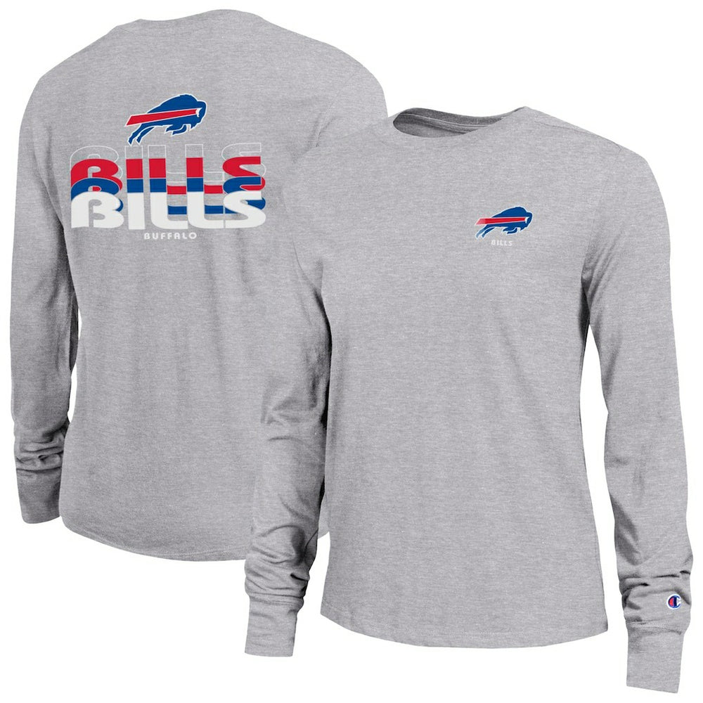 Buffalo Bills Champion Women's Core Long-Sleeve T-Shirt Heather Gray - NFL