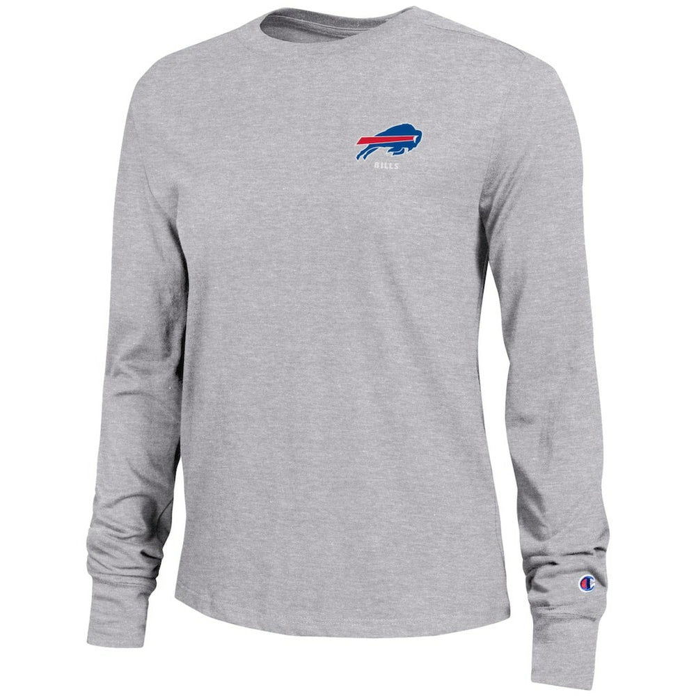Buffalo Bills Champion Women's Core Long-Sleeve T-Shirt Heather Gray - NFL