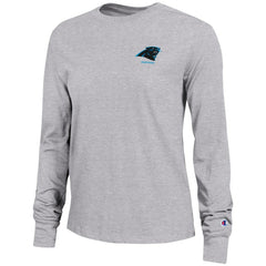 Carolina Panthers Champion Women's Core Long-Sleeve T-Shirt Heather Gray - NFL