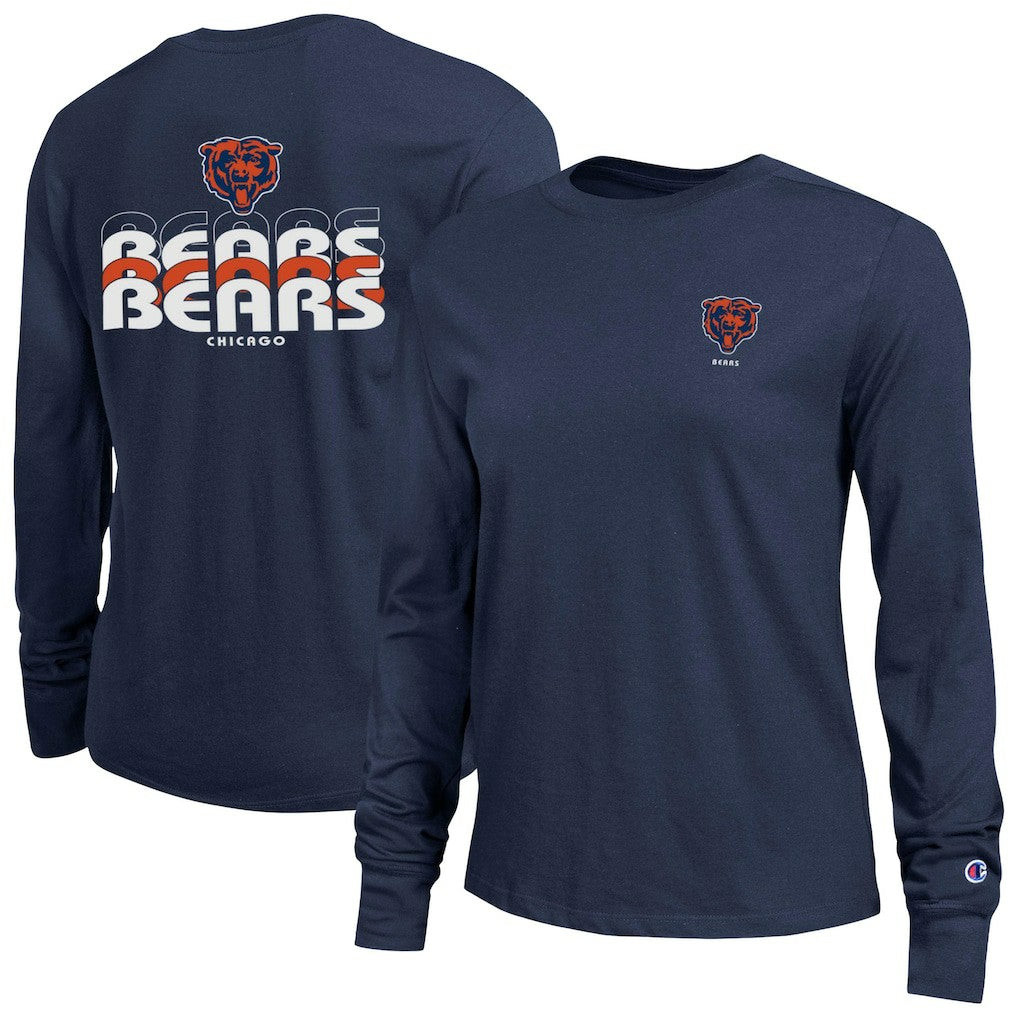 Chicago Bears Champion Women's Core Long-Sleeve T-Shirt Navy - NFL