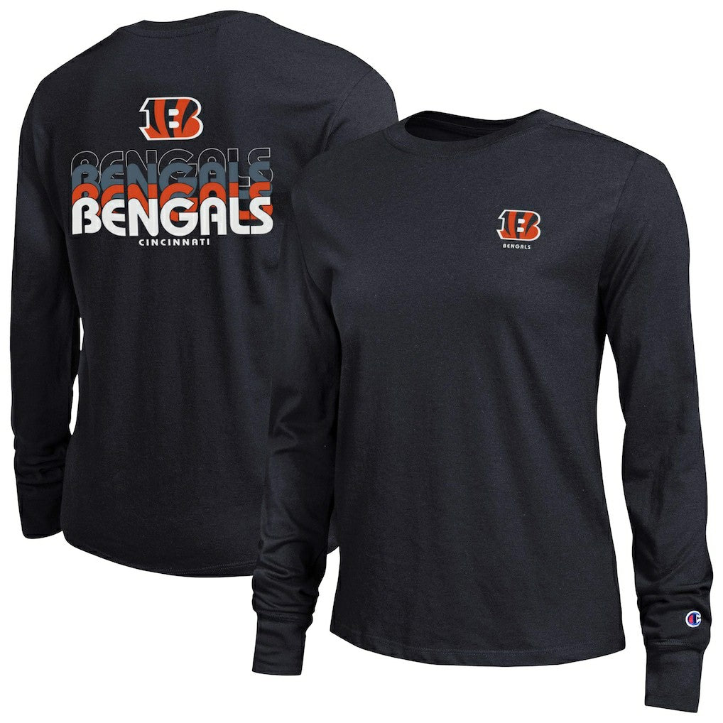 Cincinnati Bengals Champion Women's Core Long-Sleeve T-Shirt Black - NFL