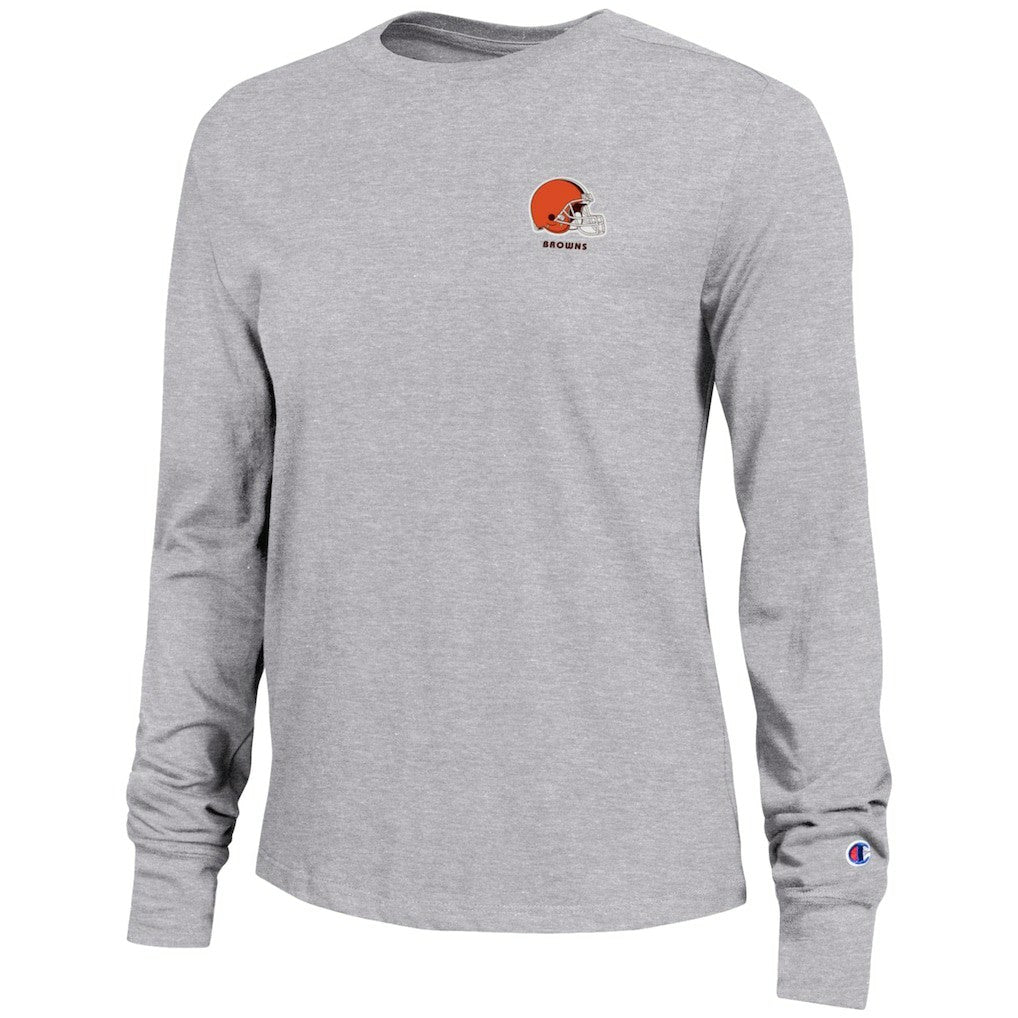 Cleveland Browns Champion Women's Core Long-Sleeve T-Shirt Heather Gray - NFL
