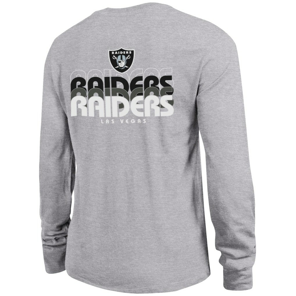 Las Vegas Raiders Champion Women's Core Long-Sleeve T-Shirt Heather Gray - NFL