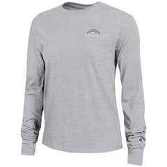 Los Angeles Chargers Champion Women's Core Long-Sleeve T-Shirt Heather Gray - NFL