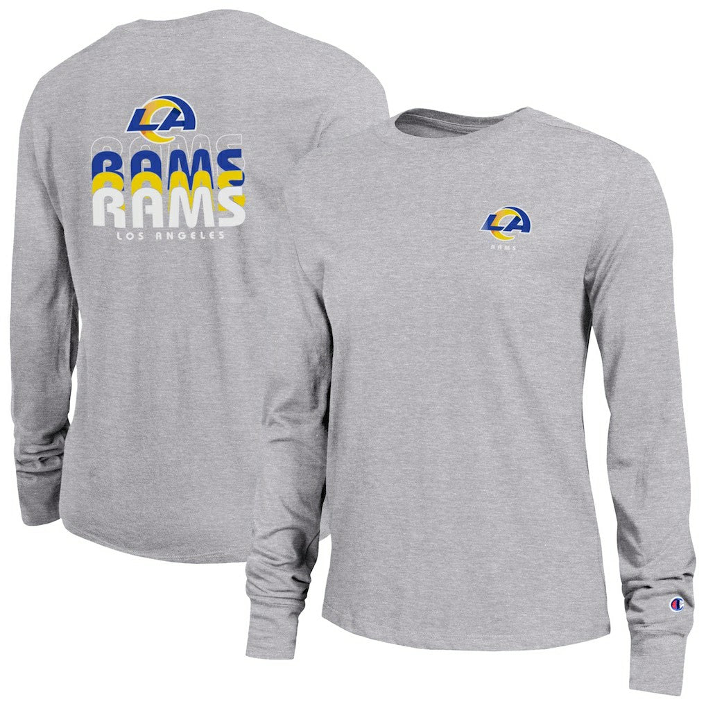 Los Angeles Rams Champion Women's Core Long-Sleeve T-Shirt Heather Gray - NFL