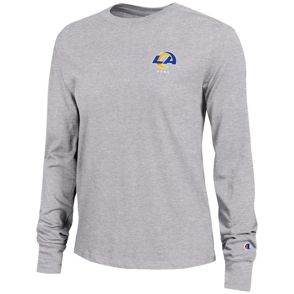Los Angeles Rams Champion Women's Core Long-Sleeve T-Shirt Heather Gray - NFL