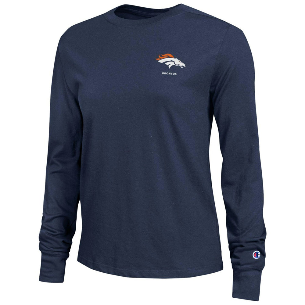 Denver Broncos Champion Women's Core Long-Sleeve T-Shirt Navy - NFL