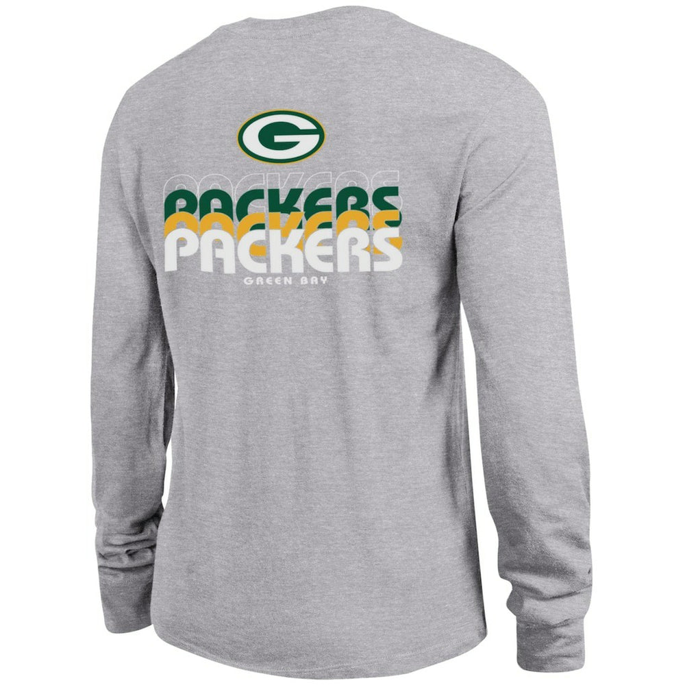 Green Bay Packers Champion Women's Core Long-Sleeve T-Shirt Heather Gray - NFL