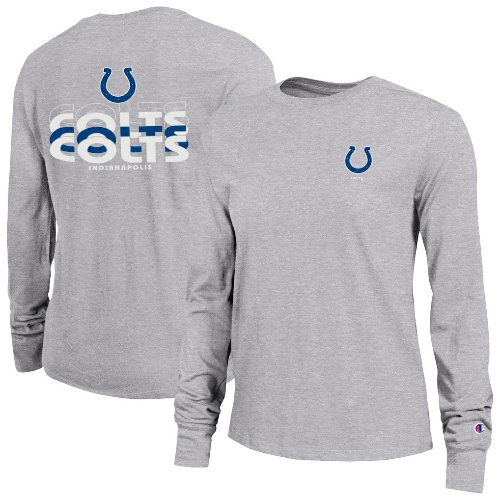 Indianapolis Colts Champion Women's Core Long-Sleeve T-Shirt Heather Gray - NFL
